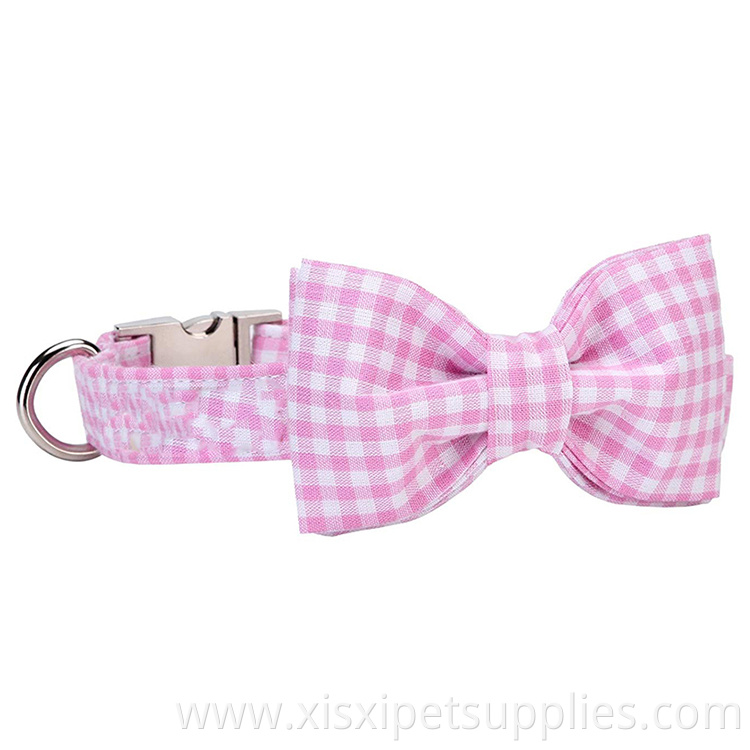 Buckle Cat Dog Collar with Bowtie Soft Comfortable Adjustable Metal Fashion Cute COLLARS D Ring/metal Buckle for Cats 1.6 Ounces